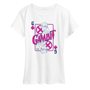 Women's - Marvel - X-Men Gambit Playing Card Short Sleeve Graphic T-Shirt - 1 of 4