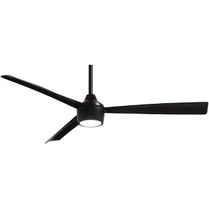 56" Minka Aire Modern 3 Blade Outdoor Ceiling Fan with LED Light Remote Control Coal Wet Rated for Patio Exterior Porch Gazebo - 1 of 4