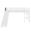 CAVINAS Twin Size Solid Wood  Loft Bed with Slide & Ladder & Fence,Low Bed Frame for Kids Room,Bedroom - 2 of 4
