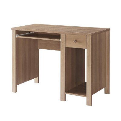 GlasFlength Desks Computer Desk Office Desk Writing Table Desk with Drawers Cabinet for Small Space Home Office, Beige, 39"*19.75"*30"