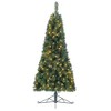 Home Heritage 5 Foot Tall Half Pine Prelit Artificial Holiday Tree with Warm White LED Lights and Folding Stand - image 2 of 4