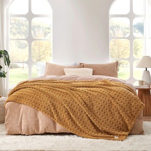 Cozy Bliss Plush Waffle Fleece Throw Blanket, Ultra Soft Comforter Style Home Blanket - 1 of 4