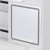 GlasFlength Decorative Wall Mirrors Wall Art Rectangle Mirror Vanity Mirror Accent Mirror Metal Frame Mirror for Living Room, White, 24"*0.6"*22" - 2 of 4