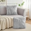 Unique Bargains Plush Decorative Solid Throw Modern Bedroom Pillow Covers 2 Pcs - 2 of 4