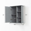 ChicFurnit Bathroom Storage Cabinet Upgraded Wall Mounted Over the Toilet Storage Cabinet for Bathroom Use, Gray, 29.9"*15.7"*8.7" - 2 of 4