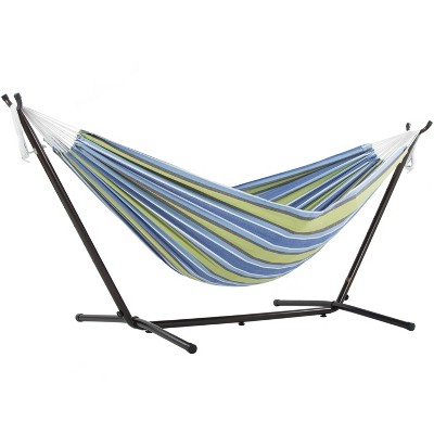 Vivere 9ft Double Cotton Hammock with Stand