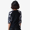 Calypsa Women's Loose Fit 3/4 Sleeve Rash Guard UPF 50+ Margaux Swim Top - 2 of 3