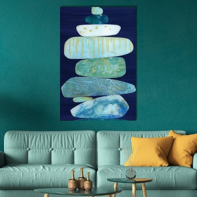 iCanvas Stone Blue by Jane Monteith Canvas Print Wall Art
