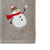 SKL Home Saturday Knight Ltd Snowman With Snowballs Hand Towel - (2-Pack) - 16x25", Gray - 2 of 3