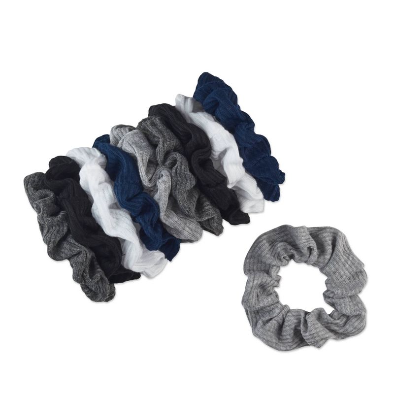 sc&#252;nci No Damage Thermal Scrunchies - Gray/Blue/White/Charcoal/Black - All Hair - 10pk, 4 of 8