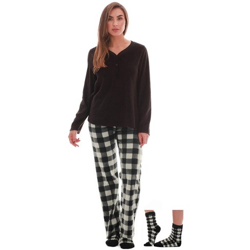 Womens Microfleece Pajama Sleepwear Set