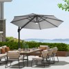 10FT Outdoor Cantilever Umbrella Patio Umbrella with Base - 3 of 4