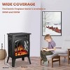 Kismile Electric Fireplace, Realistic Flame Effects Fireplace Heater Stove, Adjustable Brightness and Heating Mode, Overheating Safe Design (Black) - 2 of 4