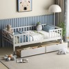 Tangkula Twin Size Kids Bed w/ Storage 2 Pull-out Drawers Side Shelf for Children & Teens - 2 of 4