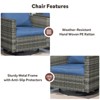 Outdoor Patio Swivel Chair Glider Chair with Removable Cushions for Porch - 4 of 4