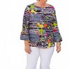 Women's 3/4 Flounce Sleeve Crew - Multiples - 2 of 4