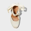 Women's Adriana Ankle Wrap Wedge Heels with Memory Foam Insole - Universal Thread™ Cream - 3 of 4