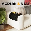 Couch Cup Holder Tray – Foldable Bamboo Sofa Armrest Table for Drinks, Remotes & Snacks, Anti-Slip Design - 4 of 4