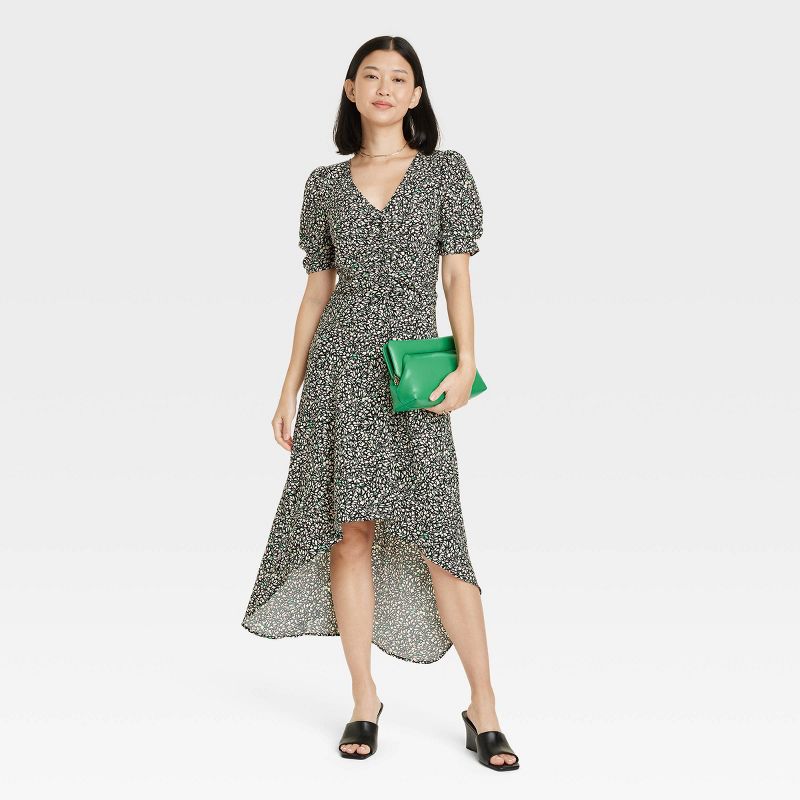 Women's Crepe Short Sleeve Midi Dress - A New Day™, 4 of 10