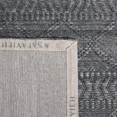 Gray Flat Woven Handmade Wool Area Rug 4' x 6'