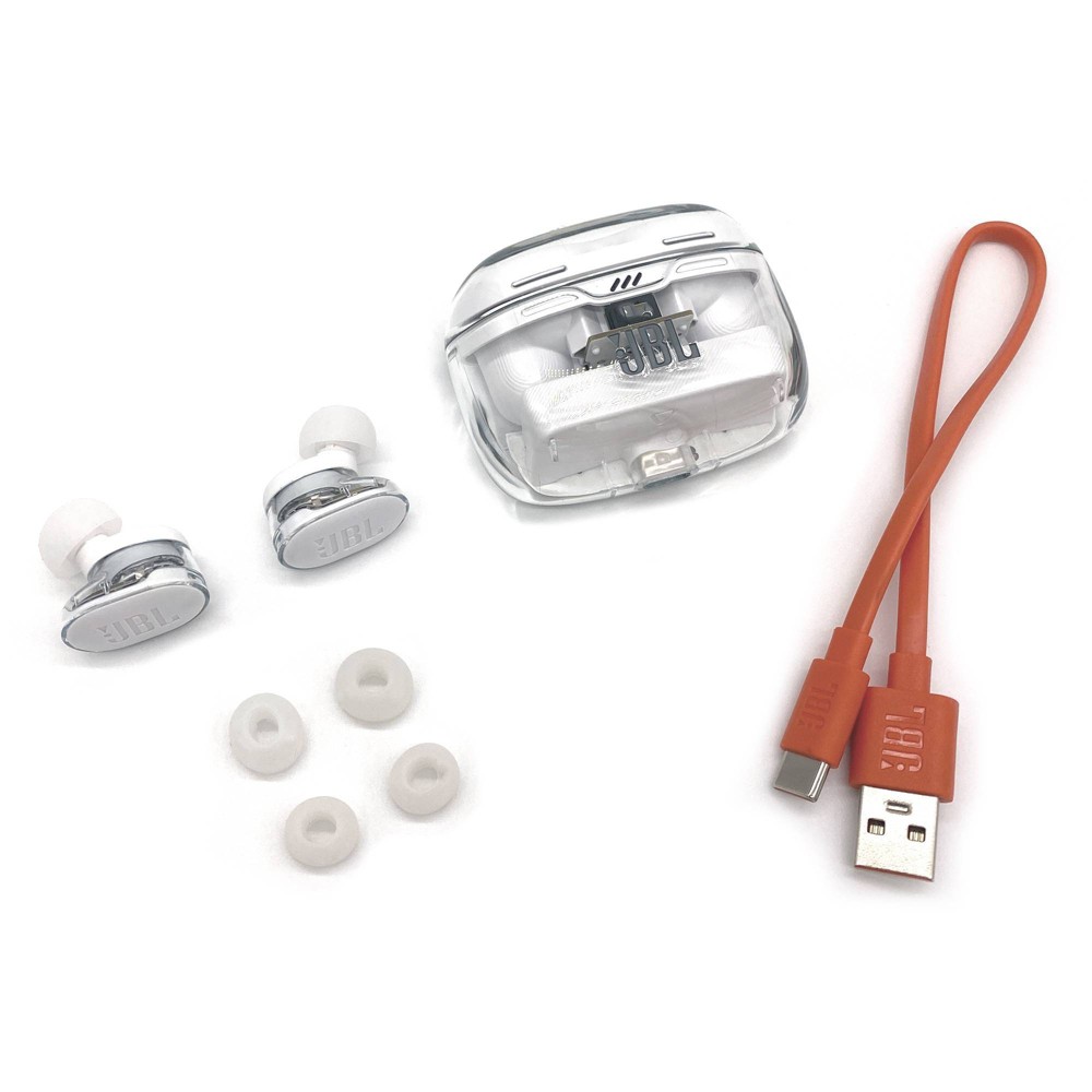 Refurbished JBL Tune Buds True Wireless Bluetooth Noise Canceling Earbuds with Built-in Mic - Ghost White Target Certified Refurbished