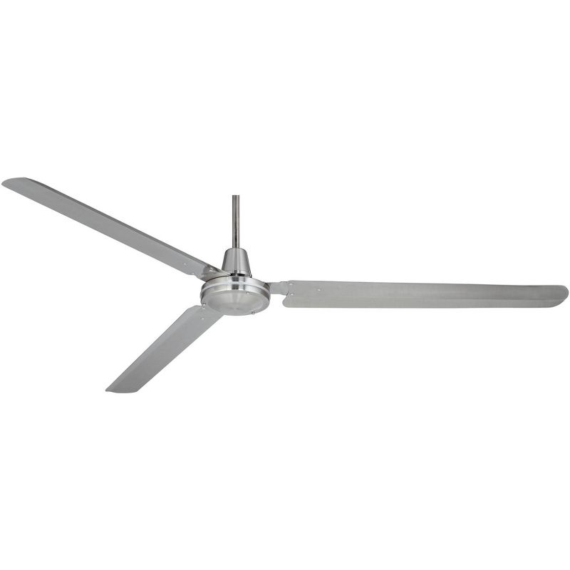 72" Casa Vieja Velocity Modern Industrial 3 Blade Indoor Outdoor Ceiling Fan Brushed Nickel Damp Rated for Patio Exterior House Home Porch Gazebo Barn, 6 of 11