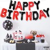 KatchOn, Black and Red Happy Birthday Banner Balloons - 16 Inch | Red and Black Birthday Decorations - 3 of 4