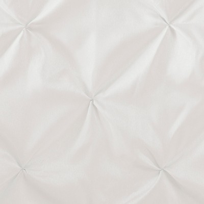 Laurel White Tufted Polyester Shower Curtain