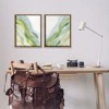 Stupell Industries Abstract Green Waves 2pc Floating Frame Art Set - 2 of 4