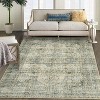 Washable Vintage Floral Oriental Area Rug, Non-Slip Low Pile Carpet, Stain-Resistant Rug for Living Room or Office - 2 of 4