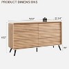 Modern 6 Drawers Dresser for Bedroom, Wood Fluted Double Dresser, Mid Century Chest of Drawers for Bedroom, Living Room - 2 of 4