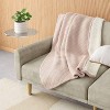 Faux Shearling Reverse Quilted Jersey Throw Blanket Heathered - Room Essentials™ - 2 of 4