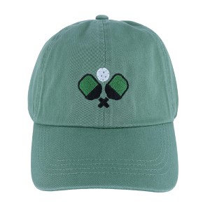David & Young Women's Embroidered Pickleball Washed Baseball Cap - 1 of 4