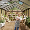 8x12 Ft Greenhouse, Polycarbonate Greenhouse with Adjustable Roof Vent for Outdoors, Aluminum Large Walk-in Greenhouse for Outside Garden, Backyard - 3 of 4