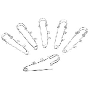 Unique Bargains Metal Decorative DIY Women's Clothing Dress 2 Holes Sewing Brooch Pins 20 Pcs - 1 of 4