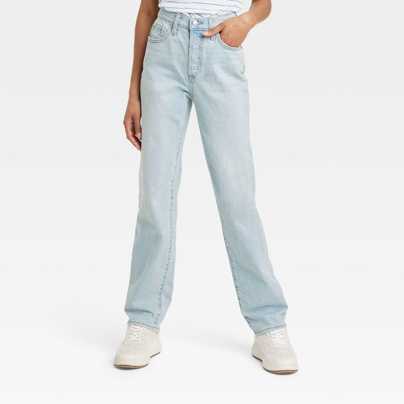 Women's High-Rise 90's Straight Jeans - Universal Thread™, 1 of 8