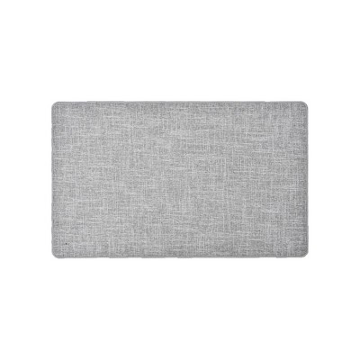 Light Gray Woven Polyester Non-Slip Kitchen Mat 32" x 18"