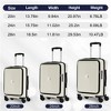BEAFUP 3-Piece Hard Shell Luggage Set with Front Opening, TSA Approved Lock, Hardshell Suitcase - Creamy White, 20", 24", 28" Lightweight Suitcases - 3 of 4