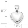 Black Bow Jewelry 14k White Gold 10mm Polished Heart Shaped Locket - 4 of 4