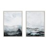 Kate and Laurel Sylvie Blue Layers Framed Canvas by Maja Mitrovic of Makes My Day Happy, 2 Piece 18x24, White - 2 of 4