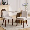 NicBex Chenille Dining Chairs Set of 2,Upholstered Kitchen Chairs with Mid Back and Curved Solid Wood Legs for Dining Room,Living Room,Kitchen - 2 of 4