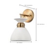 Nuvo Lighting Perkins 1 - Light Sconce in  Matte White/Burnished Brass - 2 of 4