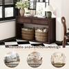 YOOCOZZ 55" Rustic Wooden Console Table with Drawers and Shelf - Espresso - 4 of 4