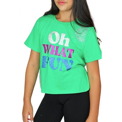 Girl Oh What Fun Graphic Tee - Paper Flower