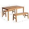 Guidecraft Acadia Kids Outdoor Table & 36" Bench Set: Acacia Wood Activity Desk w/ 2 Benches Set for Outdoor Classroom, Garden, Patio and Backyard - 2 of 4