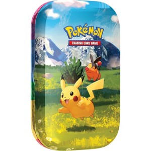 Pokemon TCG: Mega EvolutionAscended Heroes Mini Tin: Pikachu & Tepig (1  Sticker Sheet, a Pokmon Art Card & 2 Booster Packs) : Target