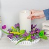 AuldHome Design Greenery Candle Wreaths, 2pk; Holiday Seasonal and Wedding Decor Candle Rings - 2 of 4