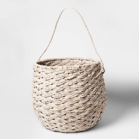 15 X18 Large Round Basket White Washed Threshold Target