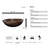ELECWISH Bathroom Artistic Tempered Glass Vessel Sink with Faucet and Pop-up Drain - 3 of 4