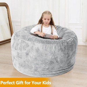 Replacement Bean Bag Slipcover for Adults – Soft Machine-Washable Cover Compatible with Reading Chairs & Lounge Sofas (Filling Not Included) - 1 of 4